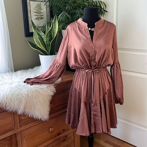 Button Front Swingy Dress